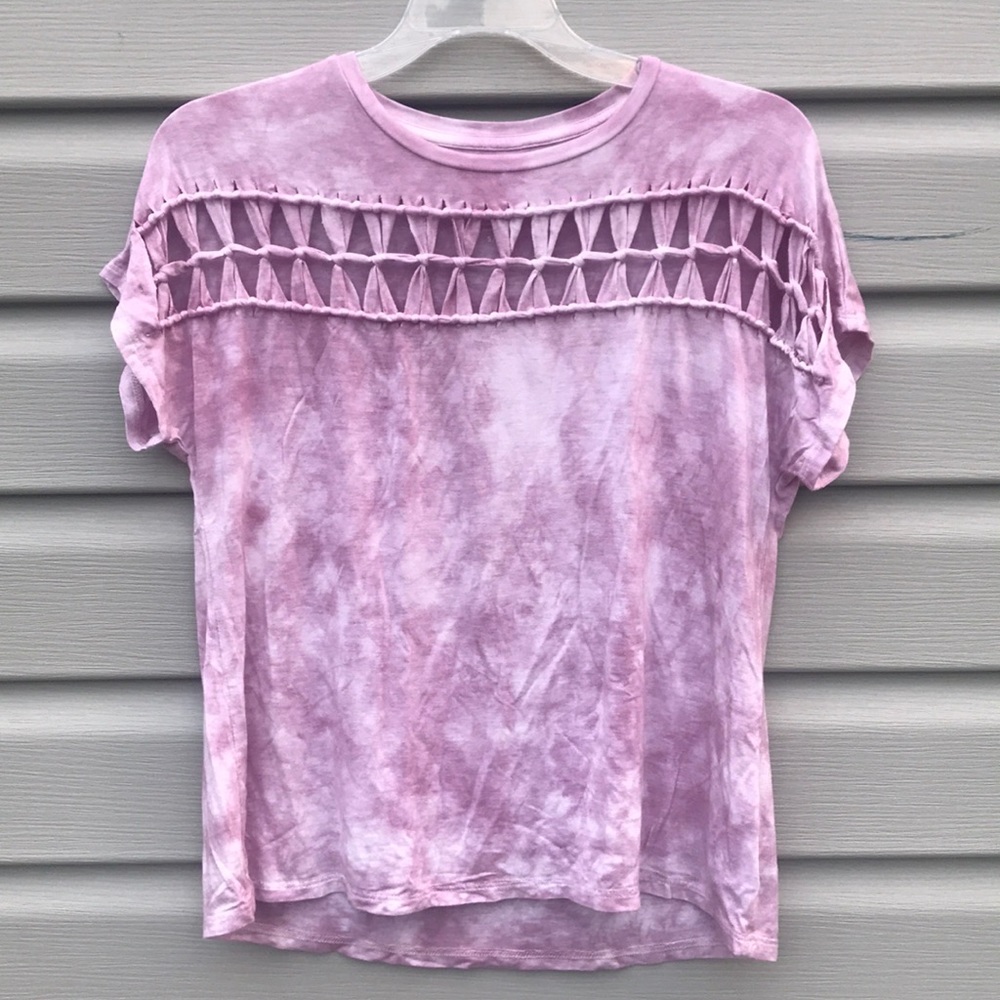 AEO Tie Dye Braided Cutout Top